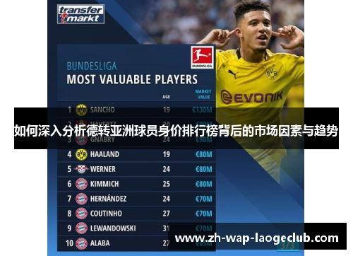 如何深入分析德转亚洲球员身价排行榜背后的市场因素与趋势