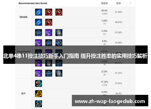 北单4串11投注技巧新手入门指南 提升投注胜率的实用技巧解析