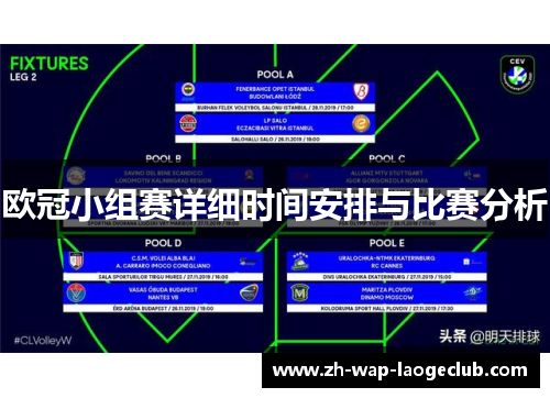 欧冠小组赛详细时间安排与比赛分析