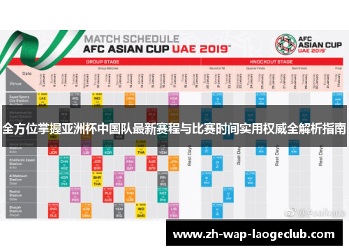 全方位掌握亚洲杯中国队最新赛程与比赛时间实用权威全解析指南